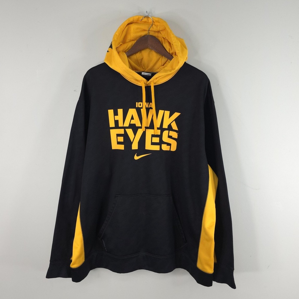 Iowa Hawkeyes Hoodie Sweatshirt Mens 3XL Black NCAA Football Nike Therma-FIT